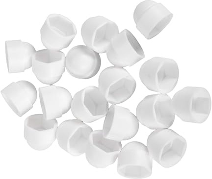 VekAuto 20 st hjulmutter hjulbult 24 mm fälgar däckmutter skruvar hölje mutterskydd plast vit exteriör