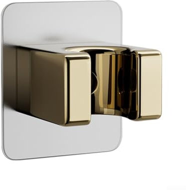 Support de pommeau de douche sans perçage, réglable et amovible à ventouse, support en ABS, accessoires de fixation pour pommeau de douche (doré)