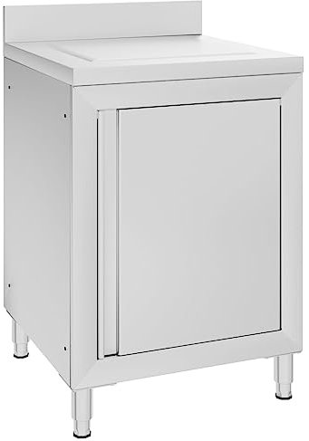 Cozynest mit Staufach Aufkantung Spülschrank Spülbecken Spültisch Gastrospüle Spüle Küche 60x60x96cm EdelstahlGastro-Küchenschrank mit Abtropffläche Edelstahl
