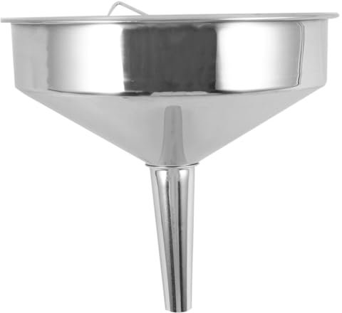 Gatuida Embudo De Acero Inoxidable Extragrueso 18cm Diámetro Grande Para Aceite De Motor y Líquidos Industriales, Embudo Grande Resistente Para Uso Automotriz, Cocina y Conservación