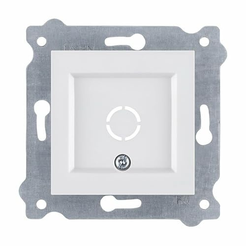 EXEN - Kabelausgang Unterputz Kabelauslass Weiß - Zentralplatte Leitungsauslass - All-in-One Kompatibel mit Serien KARELL/ODAK/COMFORT - 265/01E