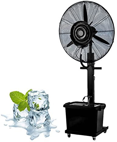 HMASNSEIY Pedestal Standing Fan High Velocity Cooling Fans 30 Inch Industrial Misting Fan Heavy Duty Metal Outdoor Fan Misters (Size : 320W/26in)