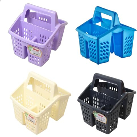 Plastic Sink Cutlery Holder 4-Section Kitchen Utensil Drainer Organizer Compact 10x16cm Design Durable Easy to Clean Ideal for Forks Spoons Knives Kitchen Accessories