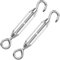 OUDQFCJ 2 Pezzi Tenditori in Acciaio Inox, Kit Tendifilo, Tenditore per Filo Acciaio, Tiranti per Filo, Tenditore per Filo Stendibiancheria, Accessori per Tende da Sole