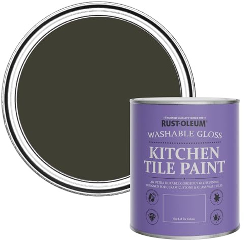 Rust-Oleum Water-Resistant Kitchen Tile Paint in Gloss Finish - Wallington 750ml
