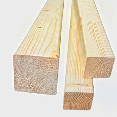 Solid Pine Timber Beam – Smooth Planed 70mm x 70mm with Rounded Corners – Planed Pine Wood for DIY, Furniture, Fencing, Garden, and Carpentry Projects (4, 190cm)