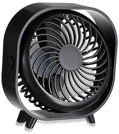 CONGARTENO Ventilador de Mesa Pequeño Recargable USB Silencioso y Portátil para Oficina y Hogar con Base Estable y Diseño Ligero