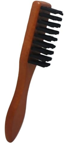 HAMPPLIES Retro Haarbürste mit Holzgriff Leichte Bart Haarreinigungsbürste für Männer Schonend zu Haut Geeignet für Zuhause und Salon zum Säubern von Schnittresten und Bartpflege