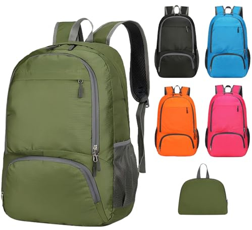 Mayoii Foldable Lightweight Backpack for Mens & Women – 35L Waterproof Rucksack for Mens & Women, Rucking Daypack for Outdoor Sports Hiking Travel Camping (Green)