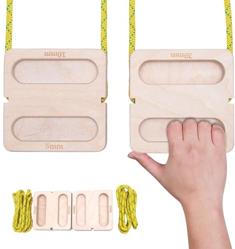 Qiaonan Kletter Trainingsboard,2-teiliges Trainingsgerät - Für Türrahmen Montierbares Kletterboard | für Erfahrene, Männer, Sportler, Anfänger, Frauen, für Zuhause, Fitnessraum, Wohnung, Garage