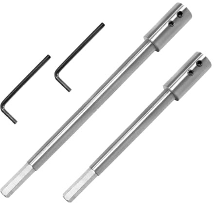 2 stycken förlängningsstång borrning, 178 mm + 254 mm, borrförlängning, vinkelslipförlängning, extra lång borrförlängning, lämplig för djupa hål, med två sexkantsnycklar.