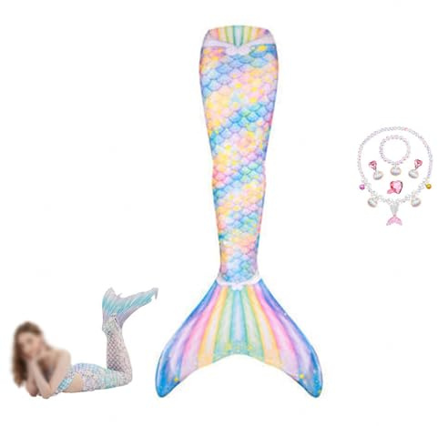 Niedliches Set MäDchen-Outfitsets - Verstellbare TräGer FüR Optimalen Sitz Ideal FüR Pool Und Meer,meerjungfrauenflosse-110