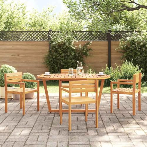 Solivagant Garten-Esstisch Oval 150x90x75 cm Massivholz Akazie, Möbel,Gartenmöbel,Gartentische, 21.8 kg-4108136
