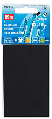 Prym 929513 Klebeflicken reflektierend 10 x 18 cm schwarz