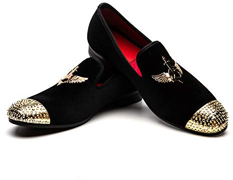 JITAI Mocassini Eleganti da Uomo Moda Scarpe Casual Scarpe Eleganti da Uomo, Nero 07, 44 EU (11 UK)
