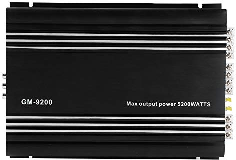 Amplificatore stereo per auto, 5200W Amplificatore di o a 4 canali 12V in lega di alluminio nero Auto Car HiFi Amplificatore stereo o per auto