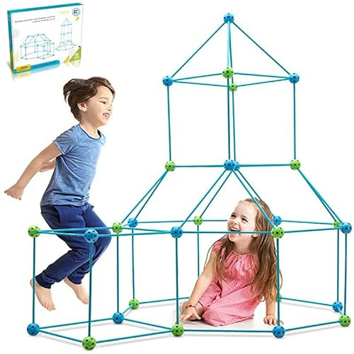 DDYX2020 DIY Konstruktionsspielzeug Ab 5, Outdoor Spielzeug, Höhle Bauen Kinder Bauspielzeug, Indoor Spielhaus Mädchen Jungen 85pcs
