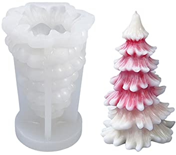 Weihnachten Silikon Kerzenformen 3D Kerze Silikonformen, DIY Weihnachten Kerzen Gießformen Kerzenform Zum Gießen, Weihnachts Handgemachte Silikonform Für Kerze Seife Schokolade Kuchen Dekoration