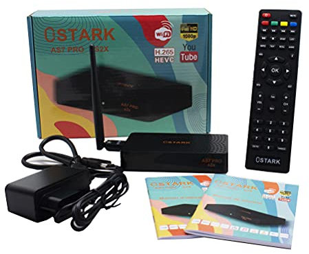 Ostark AS7 Pro Récepteur satellite DVB S/S2X Full HD Youtube H.265 HEVC avec USB WiFi inclus