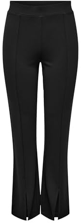 JDY Bonito pantalón Acampanado con Abertura Jrs Noos, Negro, M para Mujer
