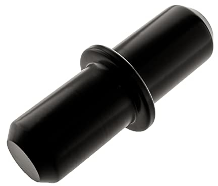 LouMaxx - 40 supporti per scaffali, 5 mm, supporto per ripiani, in acciaio massiccio, colore nero