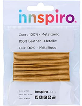 INNSPIRO Cordón Cuero metálico Bronceado 2,0mm. 5m.