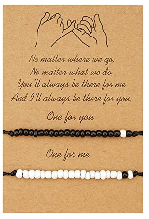 Xiyantiji Passende Armbänder Pinky Promise Armbänder für Paare, beste Freunde, Langstrecken-Freundschaftsarmbänder für Damen und Herren, Größe S
