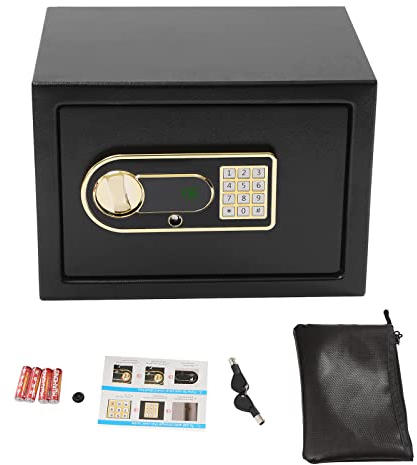 22L Safe Tresor Depository Safe Tresor Ausgestattet Digital Elektronischer Tastatur Safe mit Feuerfest Wasserdicht Geldtasche, Stahllegierung Tropfentresore für Home Office Hotel Business Schmuck