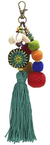 CENPEK Muschelperlen Quaste Tasche Charm Anhänger Bohomia Schlüsselanhänger für Damen Geldbörse Handtasche Dekor