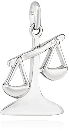 NKlaus Ciondolo segno zodiacale Bilancia argento 925 lucido 17x13mm oroscopo zodiacale 13638