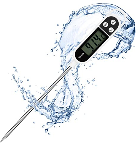 Flintronic Termómetro Cocina, TP300 Termometro Carne Digital Lectura Instantánea, Termometro Alimentos con Sonda Larga para Carne Barbacoa Comida Liquidos Aceite (No Batería)