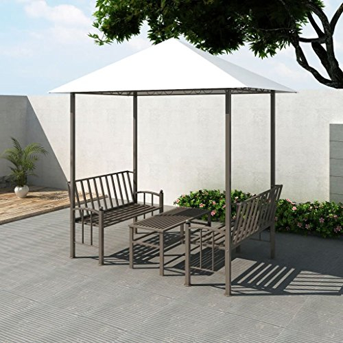 Garden Pavilion with Table and Benches 2.5 x 1.5 x 2.4 m Folding Gazebo Gazebo Euroland Outdoor Waterproof Gazebo