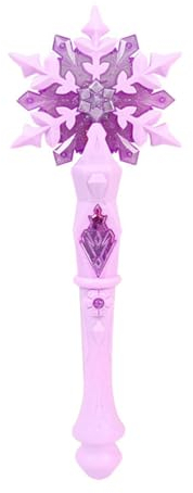 DEARMAMY Schneeflocken-Winter-Party-Zauberstab Leuchtendes Schneeflocken-Zauberstab-Spielzeug Leuchtendes en-Spielzeug Perfektes Kostümzubehör Für Kinder Mädchen