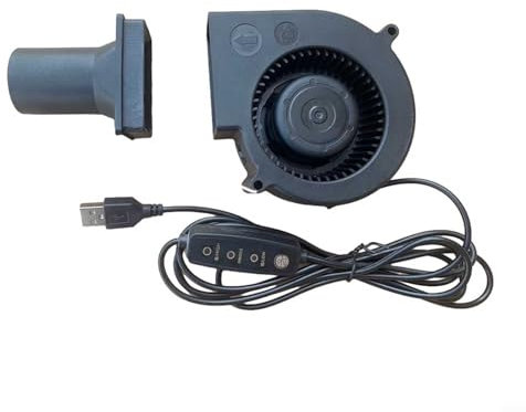 Ventola per barbecue e stufa, ventilatore USB 5 V con controllo della velocità per barbecue e accessori per barbecue