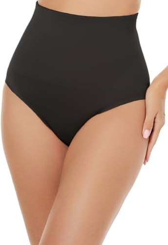 Channo Alta para Mujer Braga Faja Reductora Cintura, Efecto Moldeador, Cómodas y Transpirables, Elección Moderna y Elegante para la Mujer Negro 3XL/4XL