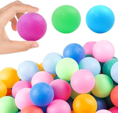 Aoreun 30 Stück Tischtennisbälle, Mischfarbe Spielzeug Tischtennisbälle, Spaß Tischtennis Bälle Set, Trainings Ping Pong-Bälle für Erwachsene und Kinder Tischtennis Vergnügungspark Familienspiele