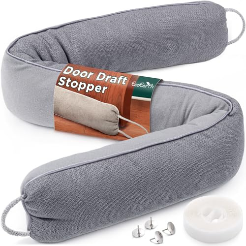 EcoEarth - Door Draft Stopper - 37 inch / 0.9 m - Weighted Under Door Seal for Bug Protection - Premium Door Bottom Gap Filler - Cold Breeze Barrier & Noise Blocker - Soundproofing & Energy Savings