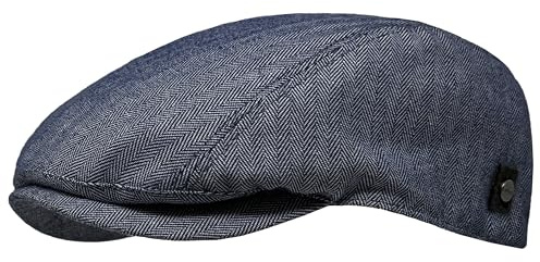 WEROR Herren Schirmmütze Schiebermütze Flatcap Cap Kappe Mütze WEROR-431.1 (S, 54-55, Blau)