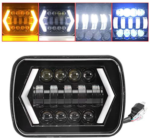 WODHMIEY Faro Anteriore Quadrato, Faro 5x7 Pollici a LED Quadrato con Fascio Alto/Anabbagliante