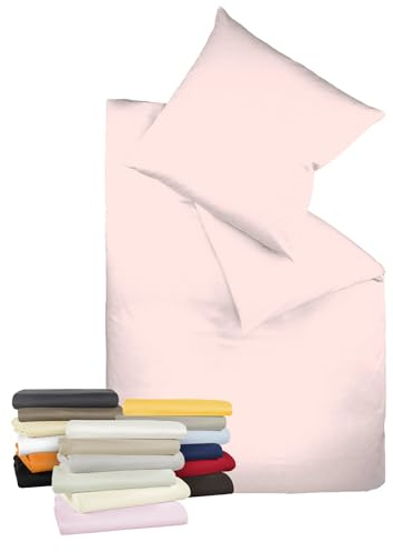 liebling Bettwäsche Interlock Jersey 135 x 200 cm, Farbe rosé, Bettbezug aus 100% Baumwolle, edler Glanz, waschbar 60 Grad, Ökotex 100
