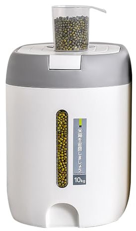 Boîte de rangement pour riz - 5 kg - Distributeur de nourriture - Boîte de rangement pour aliments secs - Récipient alimentaire hermétique pour farine, sucre, riz