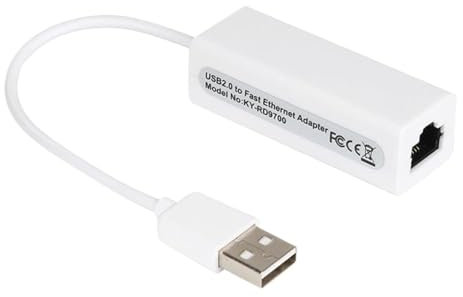 UMXJEXU Adattatore LAN for scheda di rete cablata USB 2.0 a RJ45 Cavo Internet Ethernet 10/100 Mbps Scheda di rete esterna for laptop