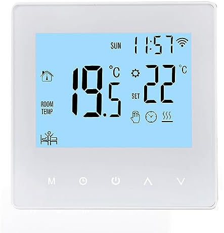 ACAGALA Smart Tuya WiFi Thermostat 3A Digitales Programmierbares LCD-Display Fußbodenheizung Temperaturregler Digitaler Intelligenter Wandthermostat für die Warmwasserbereitung