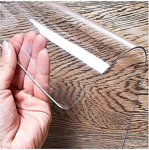 Transparente Schreibtischunterlage für Büro, Computer und Schreibtisch, Vinyl-Tischabdeckung, Matte aus Kunststoff, 1,5 mm dick, Größe 95 x 110 cm, halten Sie Ihren Schreibtisch sauber und ordentlich