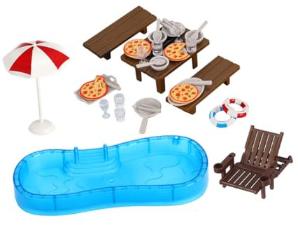 UPKOCH 2sets Miniature Dollhouse Furniture Kit Accessories Easy Assembly Mini House Furniture for Indoor and Realistic Design for Creative Fun