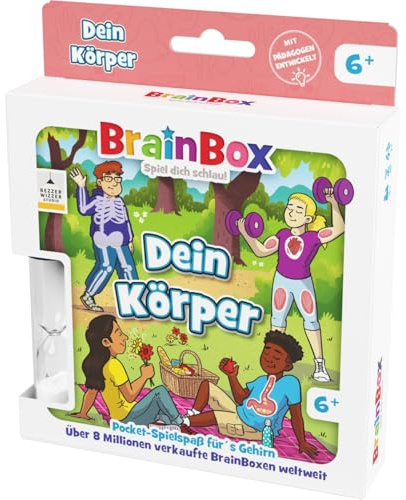 BRAINBOX 2054905 Pocket Edition Dein Körper, kompaktes Lernspiel, Gedächtnisspiel, Quizspiel, Reisespiel für Kinder ab 6 Jahren