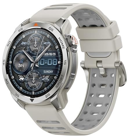 Mibro GS Pro2 Sportuhren für Herren - GPS Sportuhr mit 1,43 AMOLED, Dual-Frequency GPS Laufuhr, Trainingsfunktionen, Navigation, Laufen Tennis Schwimmen Radfahren Laufen Skifahren(Hellbeige)