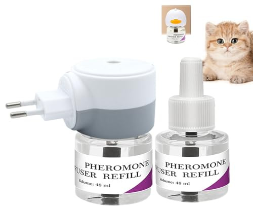 Entspannender Pheromon-Diffusor für Katzen, beruhigender Pheromon-Diffusor für Katzen – leiser Komfortgriff bietet Anti-Stress für Kätzchen zu Hause