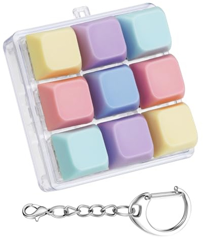 1PCS Keyboard Fidget Toy, Mini Colorful Fidget Keyboard, Portable Removable Fidget Keychain, Ideal for Stress Relief, Finger Exercise, Anxiety Decompression, for Home, Office and School Use