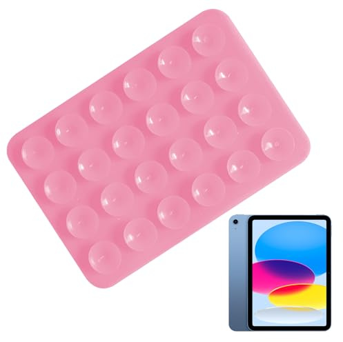 Sugfodral med smartphone-stativ med silikonlimhållare – halkfri smartphone-hållare kan fästas på släta speglar och kakel, lim smartphone-vagga,